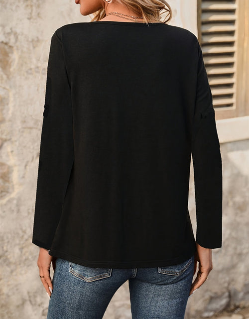 Load image into Gallery viewer, Notched Long Sleeve T-Shirt
