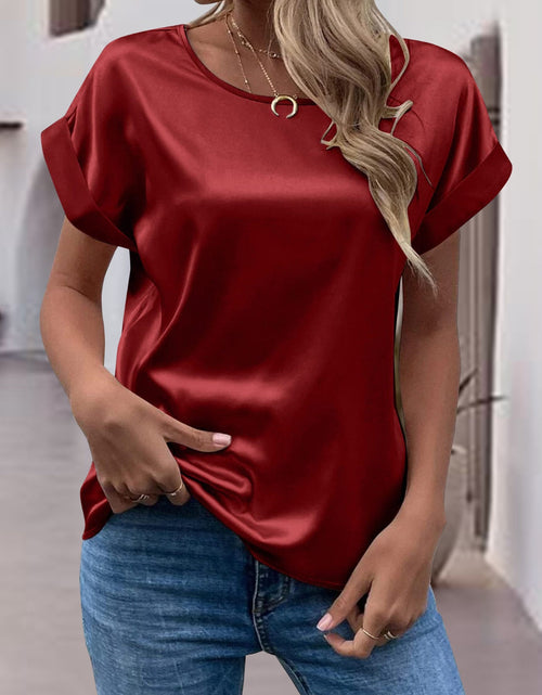 Load image into Gallery viewer, Round Neck Short Sleeve T-Shirt
