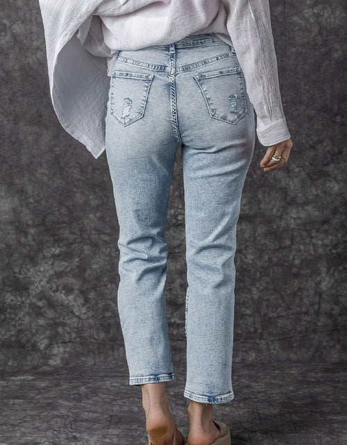 Load image into Gallery viewer, Distressed High Waist Jeans
