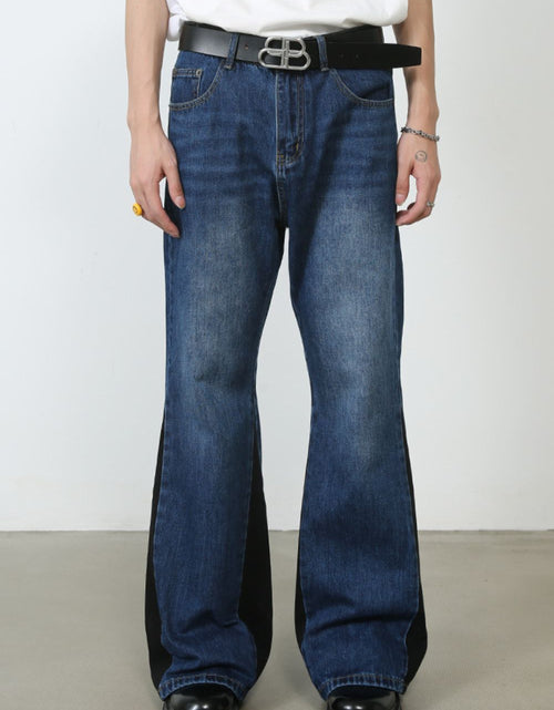 Load image into Gallery viewer, Men's Contrast Bootcut Jeans with Pockets
