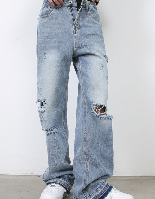 Load image into Gallery viewer, Men's Distressed Baggy Jeans
