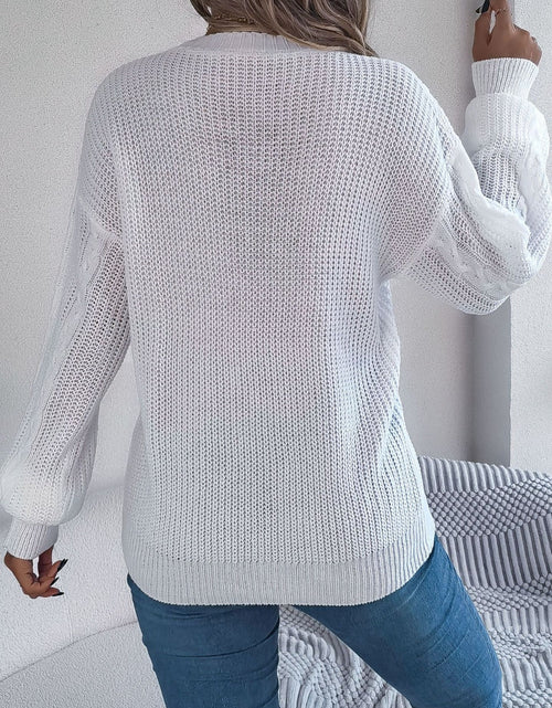 Load image into Gallery viewer, Cable-Knit Long Sleeve Cardigan
