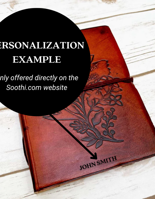 Load image into Gallery viewer, Grow Through Quote Leather Journal - 8x6 Size by Soothi
