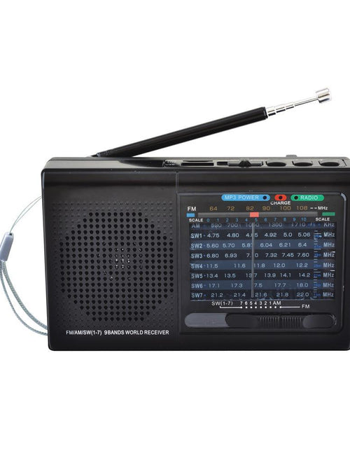 Load image into Gallery viewer, 9 Band Radio With Bluetooth - Black
