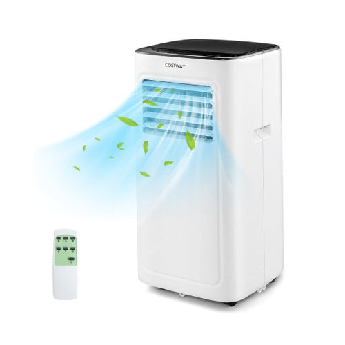 Load image into Gallery viewer, 3-in-1 9000 BTU Air Conditioner with Dehumidifier and 24H Timer-White
