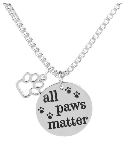 Load image into Gallery viewer, All Paws Matter Pendant Necklace by Furr Baby Gifts
