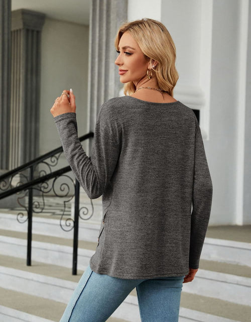 Load image into Gallery viewer, Round Neck Long Sleeve T-Shirt
