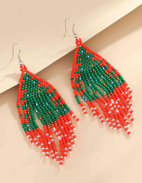 Load image into Gallery viewer, Christmas Beaded Earrings
