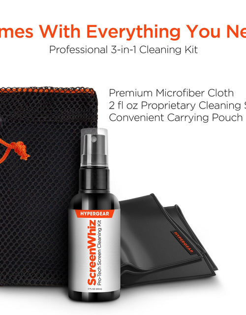 Load image into Gallery viewer, HyperGear ScreenWhiz 3-in-1 Screen Cleaning Kit w Cloth &amp; Solution (15587-HYP) by Jupiter Gear Home
