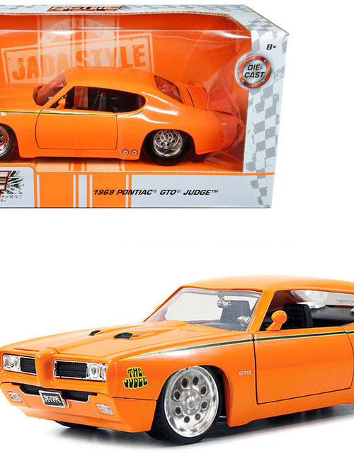 Load image into Gallery viewer, 1969 Pontiac GTO Judge Pro Stock Orange 1/24 Diecast Car Model by Jada
