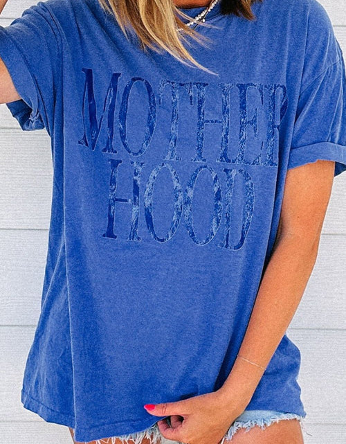 Load image into Gallery viewer, MOTHERHOOD Letter Graphic T-Shirt
