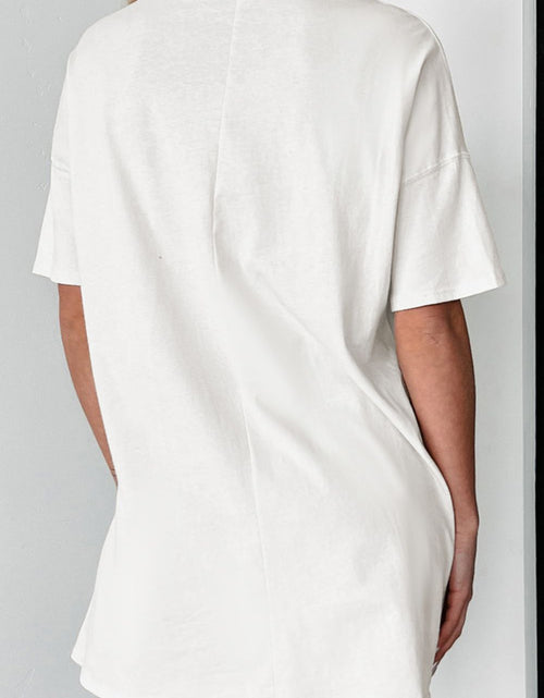 Load image into Gallery viewer, Boots Round Neck Half Sleeve Oversize T-Shirt
