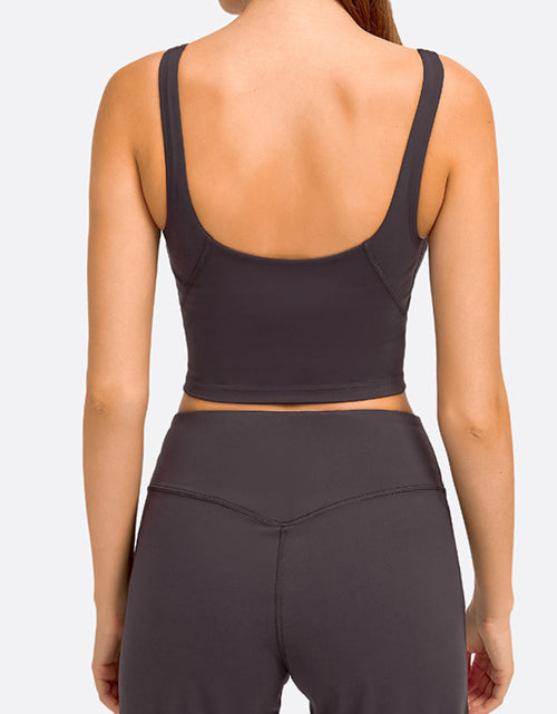 Load image into Gallery viewer, Millennia Deep V-Neck Crop Sports Bra
