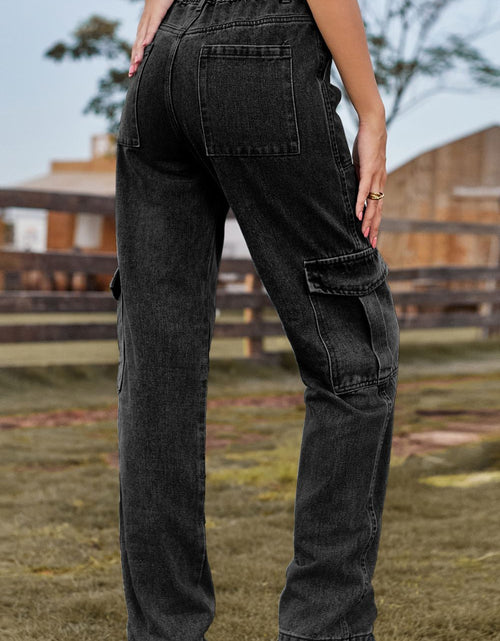 Load image into Gallery viewer, Loose Fit Long Jeans with Pockets
