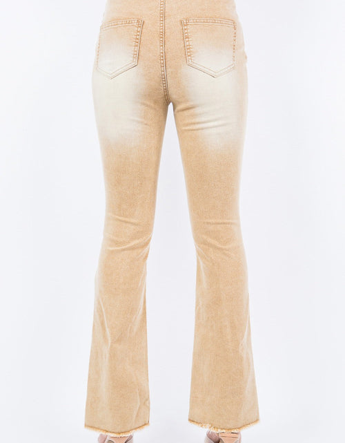 Load image into Gallery viewer, American Bazi V-Cut Ruched Flare Pants
