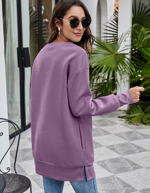 Load image into Gallery viewer, Graphic Round Neck Dropped Shoulder Sweatshirt
