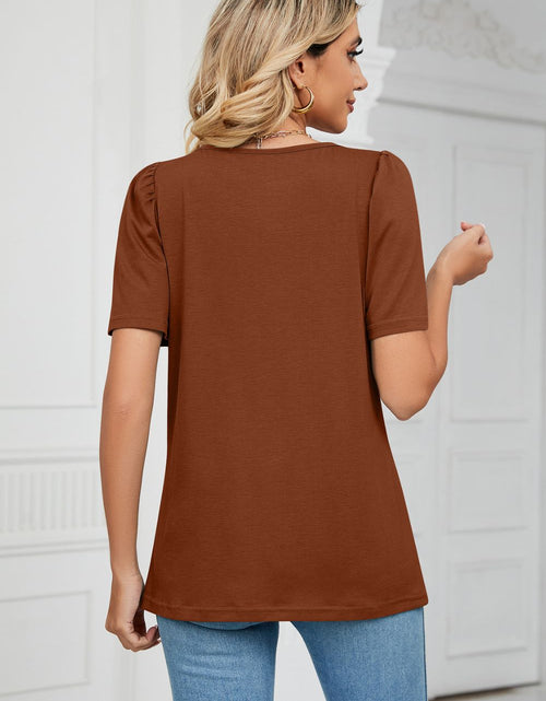 Load image into Gallery viewer, Square Neck Puff Sleeve T-Shirt
