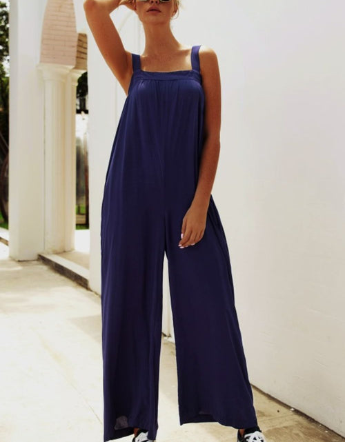 Load image into Gallery viewer, Wide Strap Wide Leg Jumpsuit
