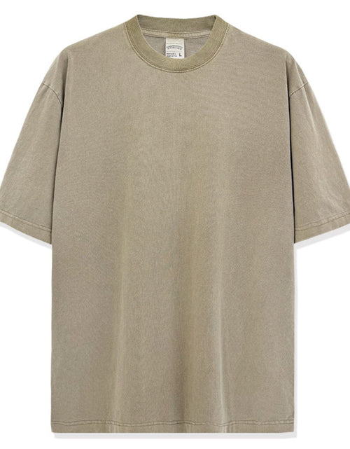 Load image into Gallery viewer, Men's Full Size Round Neck Washed T-Shirt Plus Size
