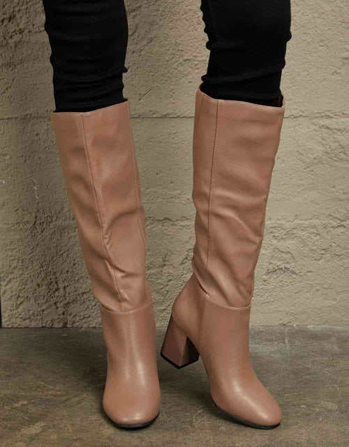 Load image into Gallery viewer, East Lion Corp Block Heel Knee High Boots
