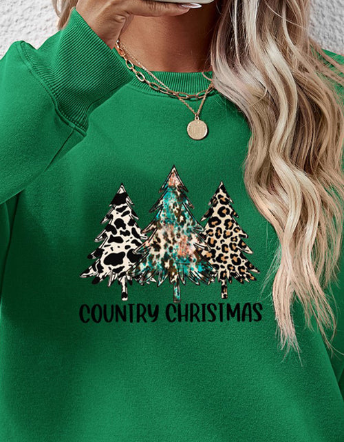 Load image into Gallery viewer, Graphic Round Neck Dropped Shoulder Sweatshirt
