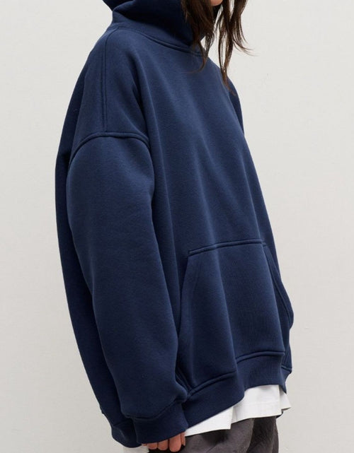 Load image into Gallery viewer, Pocketed Dropped Shoulder Long Sleeve Hoodie
