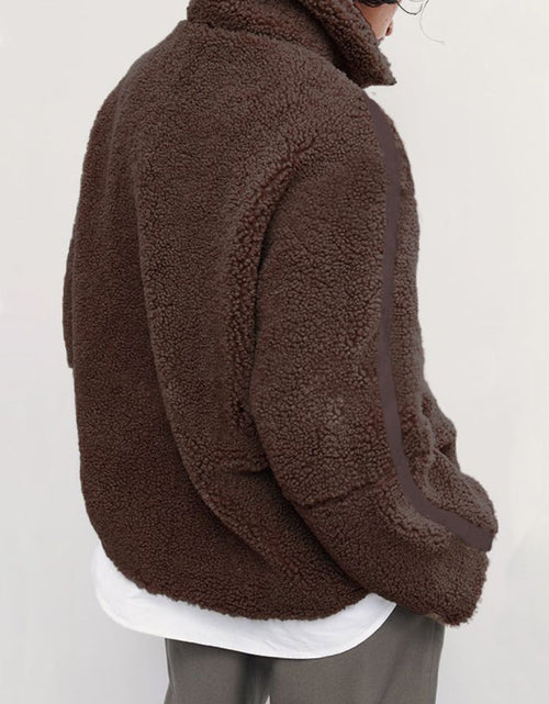 Load image into Gallery viewer, Zip Up Turtleneck Long Sleeve Plush Jacket
