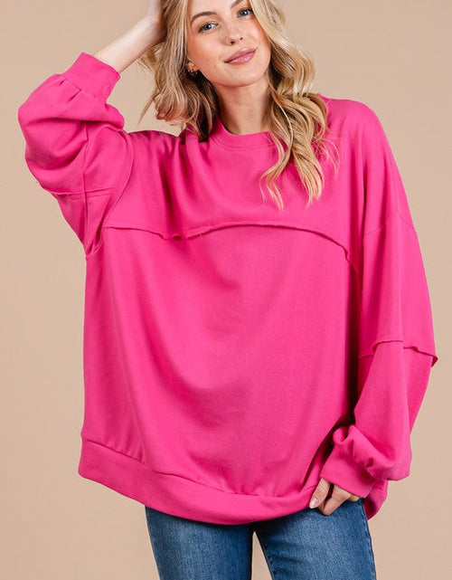 Load image into Gallery viewer, Ces Femme Exposed Seam Long Sleeve Sweatshirt
