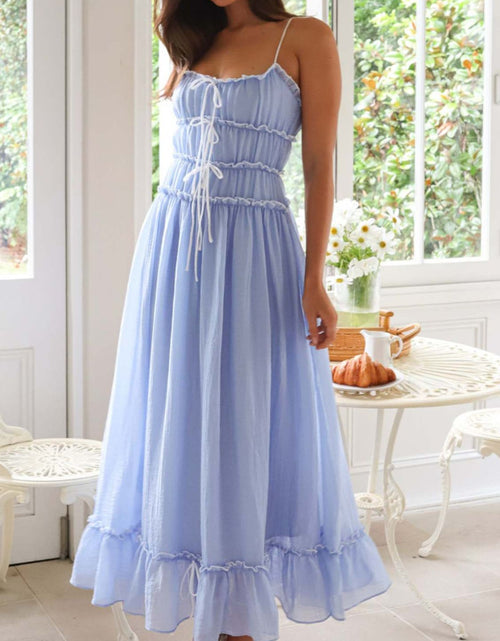Load image into Gallery viewer, Devine Frill Ruffled Hem Midi Cami Dress
