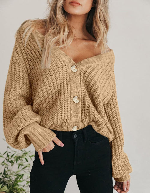 Load image into Gallery viewer, Button Up Long Sleeve Cardigan
