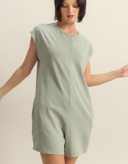 Load image into Gallery viewer, HYFVE Round Neck Cap Sleeve Relaxed Fit Breezy Romper
