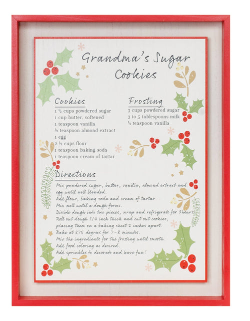 Load image into Gallery viewer, Framed Grandma's Sugar Cookie Recipe 16.5"H
