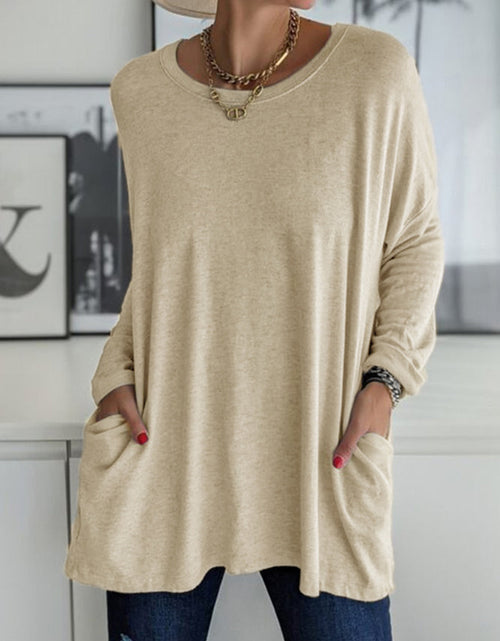 Load image into Gallery viewer, Full Size Round Neck Long Sleeve T-Shirt
