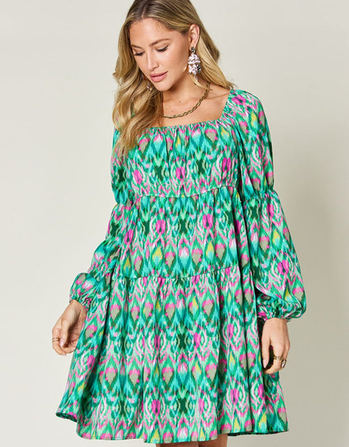Load image into Gallery viewer, Double Take Full Size Printed Long Sleeve Dress
