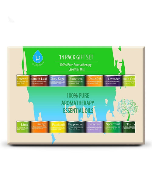 Load image into Gallery viewer, 14 pack of 100% Pure Essential Aromatherapy Oils by Pursonic
