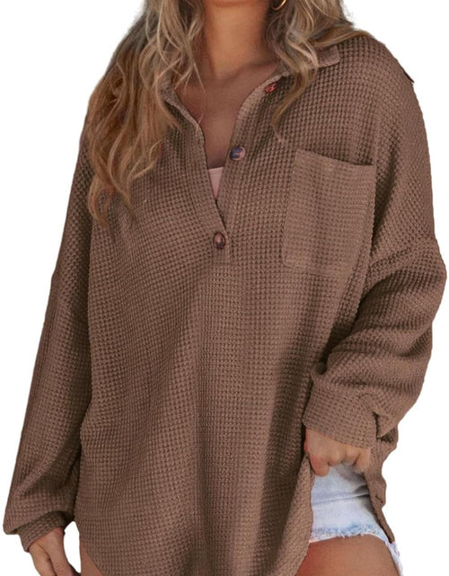 Load image into Gallery viewer, Half Button Long Sleeve Sweatshirt
