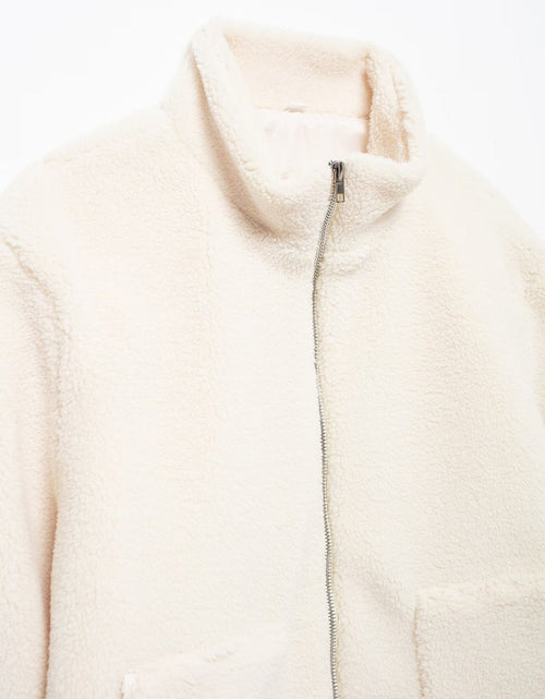 Load image into Gallery viewer, Turtleneck Zip Up Long Sleeve Plush Jacket
