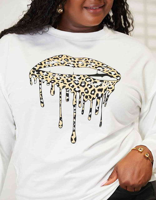 Load image into Gallery viewer, Simply Love Graphic Dropped Shoulder Round Neck Sweatshirt

