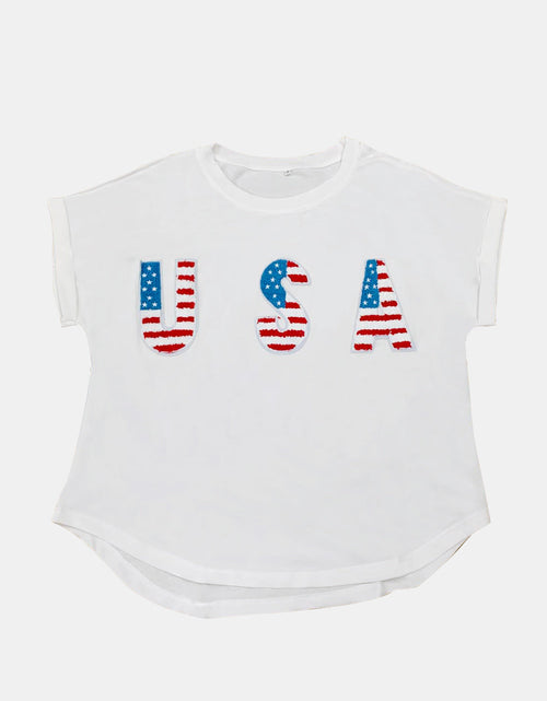 Load image into Gallery viewer, USA Round Neck Short Sleeve T-Shirt
