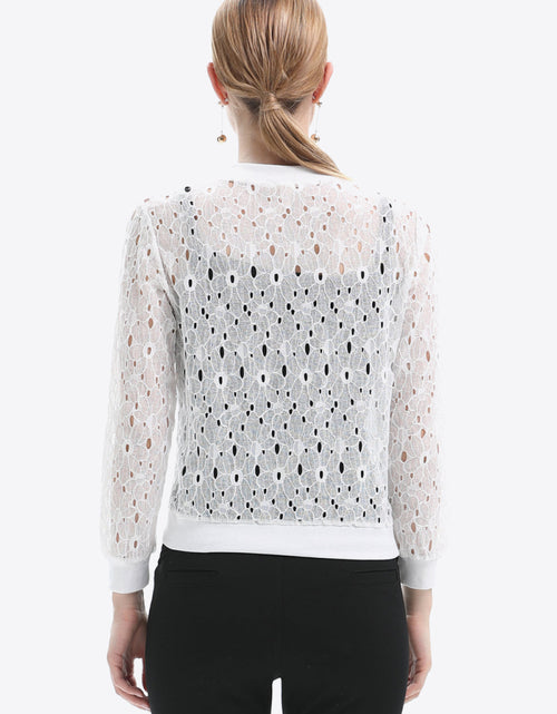 Load image into Gallery viewer, Openwork Zip Up Jacket

