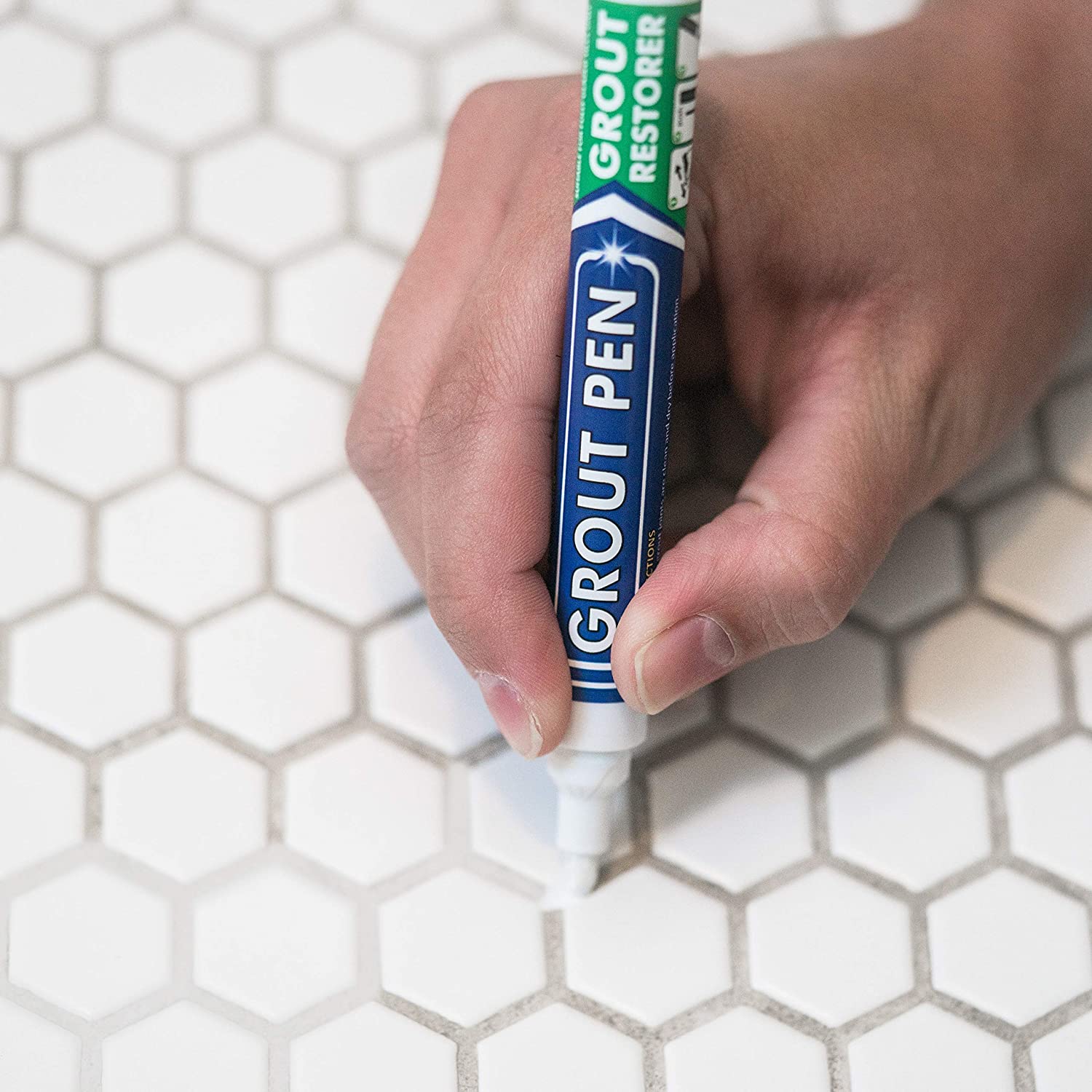 Grout Pen Beige Tile Paint Marker: Waterproof Tile Grout Colorant and Sealer Pen _mktp44 by Js House