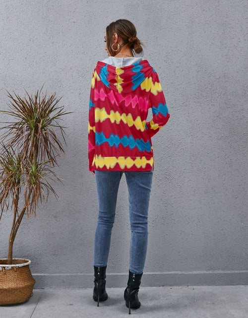 Load image into Gallery viewer, Contrast Quarter Zip Dropped Shoulder Hoodie
