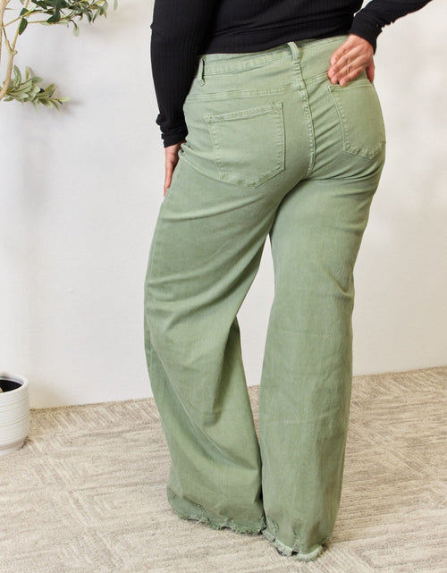 Load image into Gallery viewer, RISEN Full Size Raw Hem Wide-Leg Jeans
