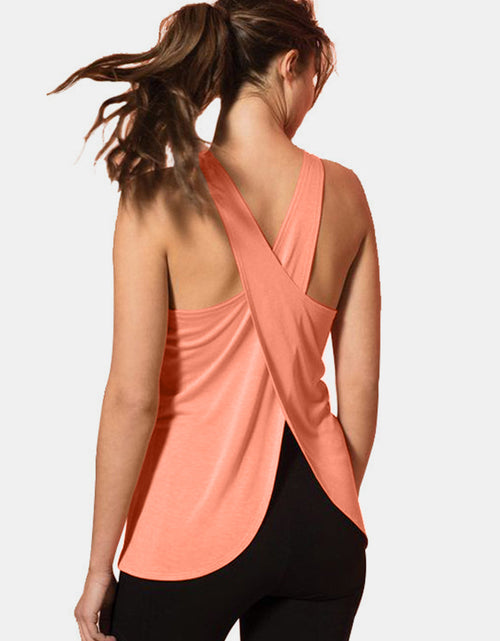 Load image into Gallery viewer, Crisscross Scoop Neck Active Tank
