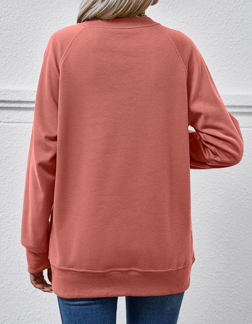 Load image into Gallery viewer, Round Neck Long Sleeve Sweatshirt
