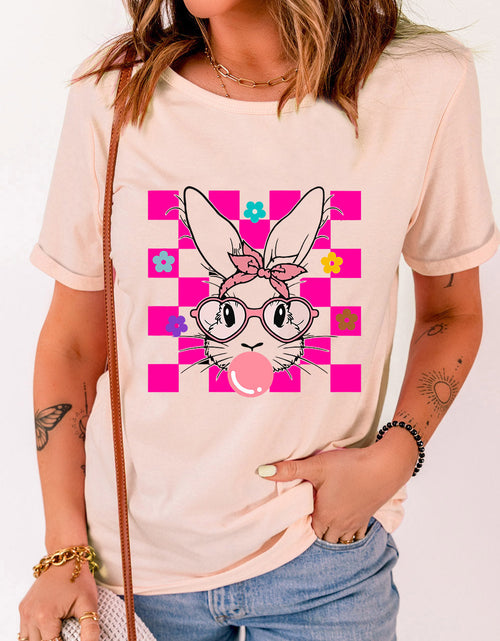 Load image into Gallery viewer, Rabbit Round Neck Short Sleeve T-Shirt
