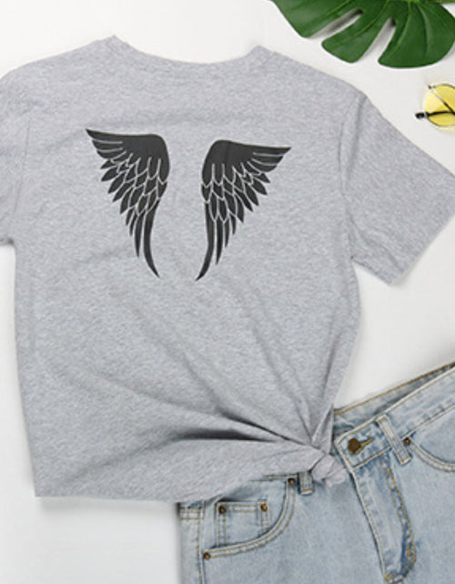 Load image into Gallery viewer, Perfee ANGEL Round Neck Short Sleeve T-Shirt
