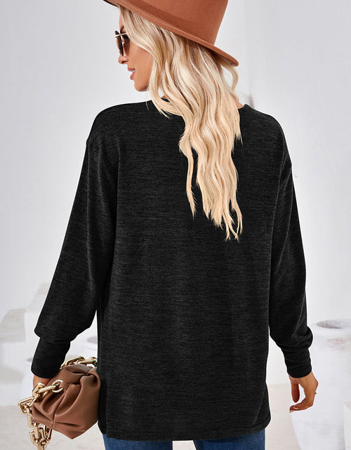 Load image into Gallery viewer, V-Neck Dropped Shoulder T-Shirt
