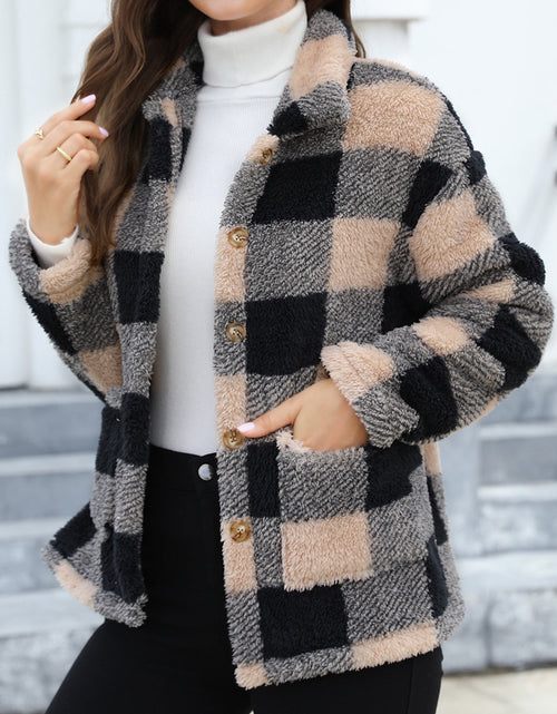 Load image into Gallery viewer, Button Up Drop Shoulder Fuzzy Jacket
