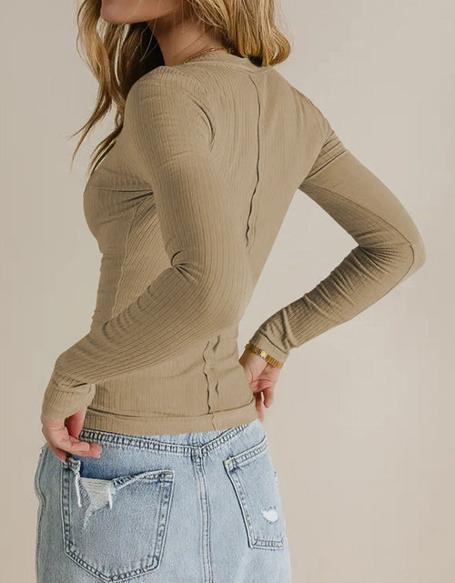 Load image into Gallery viewer, V-Neck Long Sleeve T-Shirt
